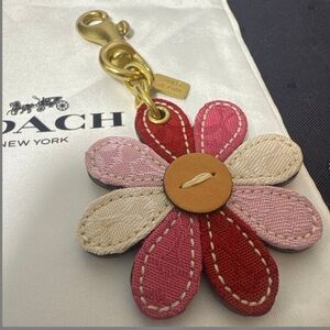 Coach Y2K Daisy Monogram Bag Charm EUC